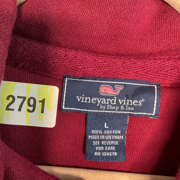 Vineyard Vines Sweater Mens Large Raspberry Performance 1/4‎ Zip Pullover Golf - Picture 7 of 8
